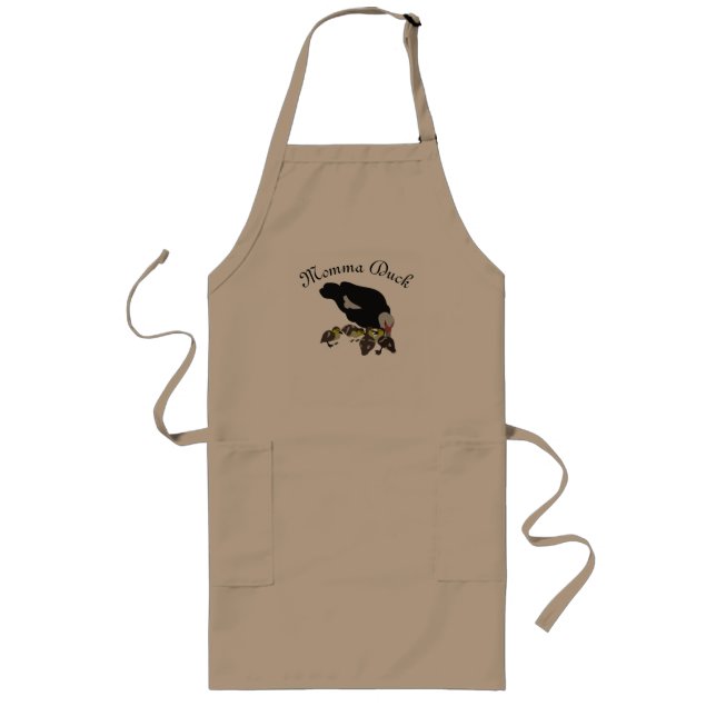 Muscovy Duck and Adorable Duckling Long Apron (Front)