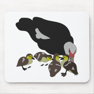 Muscovy Duck and Adorable Duckling Mouse Mat
