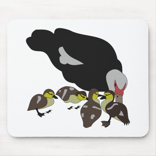 Muscovy Duck and Adorable Duckling Mouse Mat (Front)