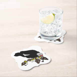 Muscovy Duck and Adorable Duckling Paper Coaster