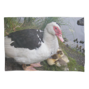 Muscovy Duck And Ducklings Pillowcase
