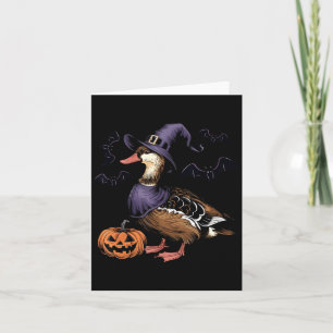 Muscovy Duck Bird Halloween Costume Scary Pumpkin Card