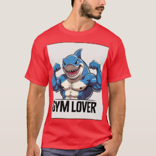muscular anthropomorphic shark tattoo design T-Shirt