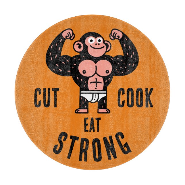 Muscular Ape Cutting Board (Front)