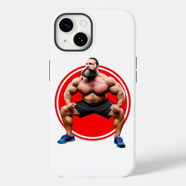 Muscular Bearded Case-Mate iPhone Case (Back)