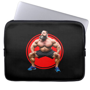 Muscular Bearded Laptop Sleeve