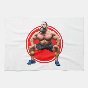 Muscular Bearded Tea Towel