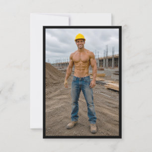 Muscular Construction Worker No. 3, Card Series
