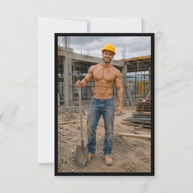 Muscular Construction Worker No. 4, Card Series (Front)