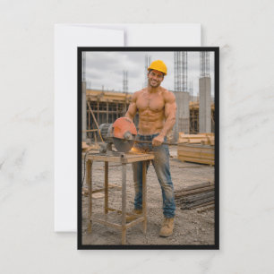 Muscular Construction Worker No. 5, Card Series