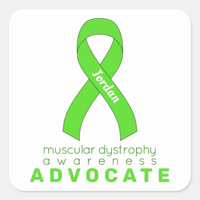 Muscular Dystrophy Advocate White Square Sticker (Front)