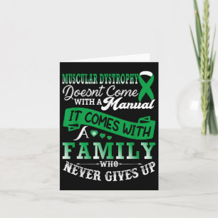 Muscular Dystrophy Awareness Family Support Green  Card