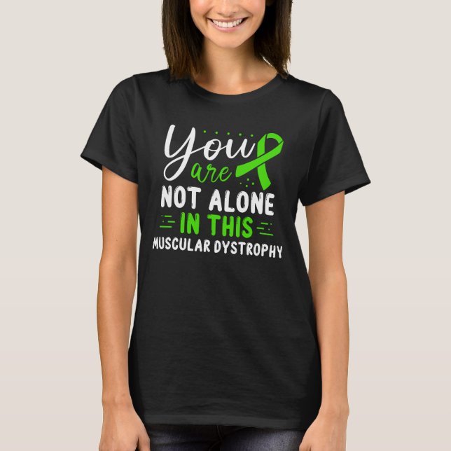 Muscular Dystrophy Awareness Green Ribbon T-Shirt (Front)