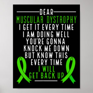 Muscular Dystrophy Awareness I Will Get Back Up Gr Poster