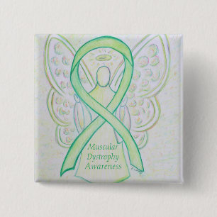 Muscular Dystrophy Awareness Lime Angel Ribbon Pin