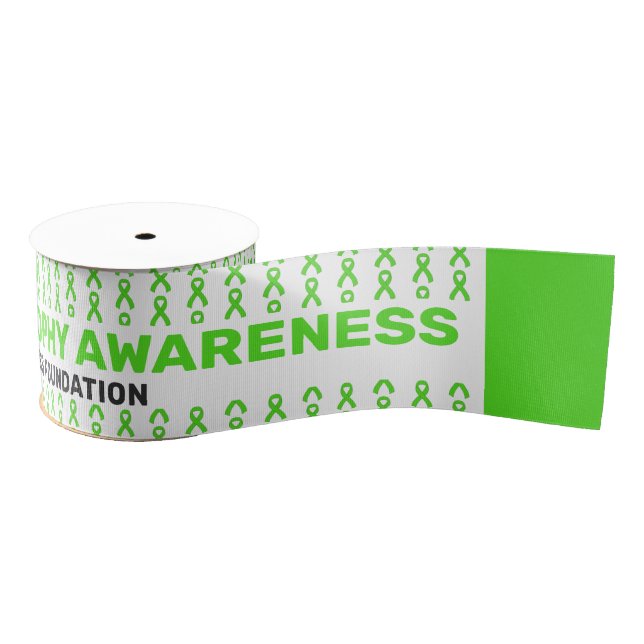 Muscular Dystrophy Awareness Pattern Ribbon Grosgrain Ribbon (Spool)