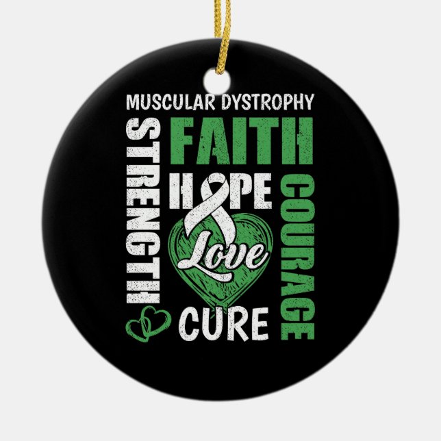 Muscular Dystrophy Ceramic Tree Decoration (Front)