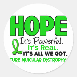 Muscular Dystrophy HOPE 1 Classic Round Sticker