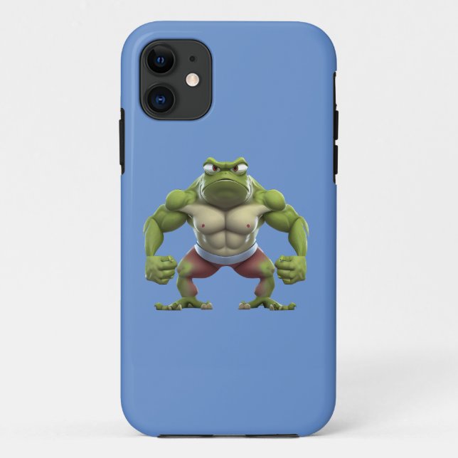 Muscular Frog, Strong Muscular Bodybuilding Frog Case-Mate iPhone Case (Back)
