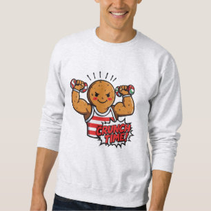 Muscular Gingerbread Cookie Lifting Candy Canes – Sweatshirt