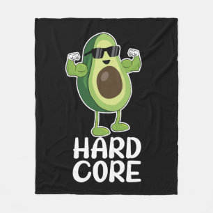 Muscular Hardcore Avocado Funny Fleece Blanket