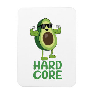 Muscular Hardcore Avocado Funny Magnet
