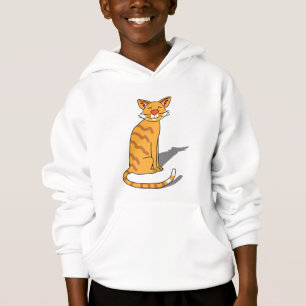 Muscular Orange cat hoodi