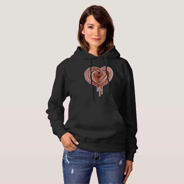 Muscular Pump (heart) drawing Hoodie (Front Full)