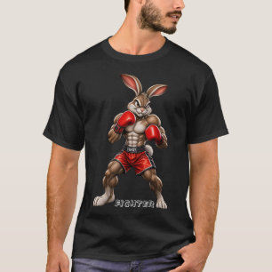 Muscular Rabbit Boxer – Born to Fight Built to Win T-Shirt