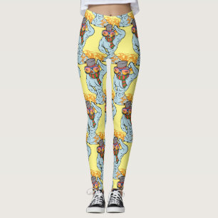 Muscular Snowman Tropical Vacation Thunder_Cove Leggings
