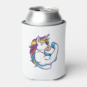 Muscular Unicorn - Funny Magical Fitness Bodybuild Can Cooler