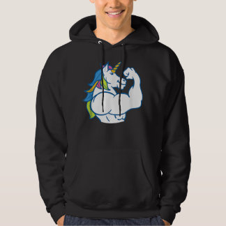 Muscular Unicorn - Funny Magical Fitness Bodybuild Hoodie