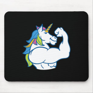 Muscular Unicorn - Funny Magical Fitness Bodybuild Mouse Mat