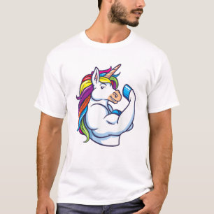 Muscular Unicorn - Funny Magical Fitness Bodybuild T-Shirt