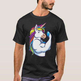 Muscular Unicorn - Funny Magical Fitness Bodybuild T-Shirt