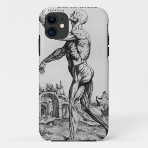 Musculature Structure of a Man (b/w neg & print) iPhone 11 Case