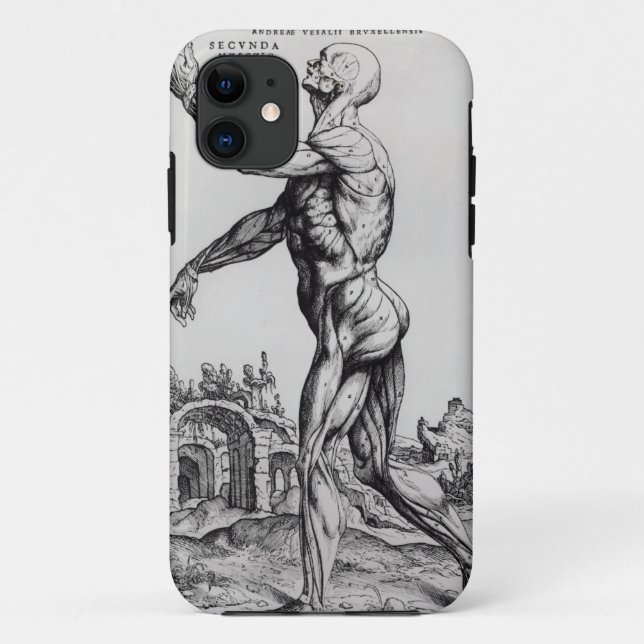 Musculature Structure of a Man (b/w neg & print) Case-Mate iPhone Case (Back)