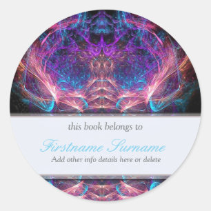 Musculiaza Fractal Art Bookplate Sticker