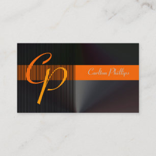 Musculine + eye catching monogram business cards
