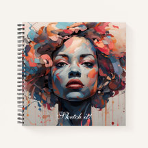 Muse in Lines: Artistic Female Sketchbook