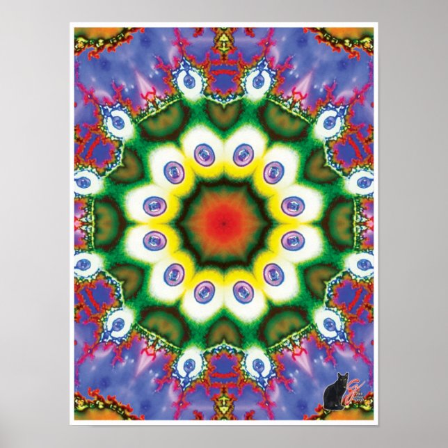 Muse Kinetic Collage Kaleidoscope Poster (Front)