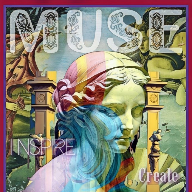 MUSE of Enlightenment Jigsaw Puzzle (A blend of classical antiquity with modern graphic design. 
Available in a jigsaw puzzle & more!)