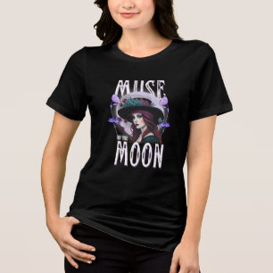 Muse of the Moon – Gothic Witchy Aesthetic Tri-Blend Shirt