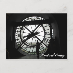 Musée d'Orsay Clock (text) Postcard