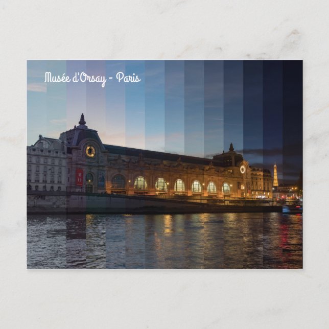 Musee d'Orsay Day to Night Timeslice - Paris Postcard (Front)