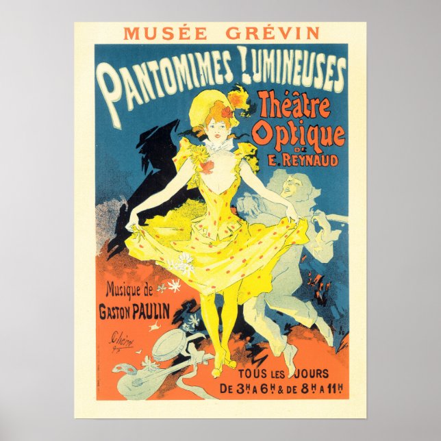 MUSEE GREVIN PARIS Jules Cheret Old French Theatre Poster (Front)