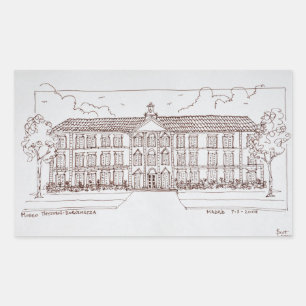 Museo Thyssen-Bornemisza   Madrid, Spain Rectangular Sticker