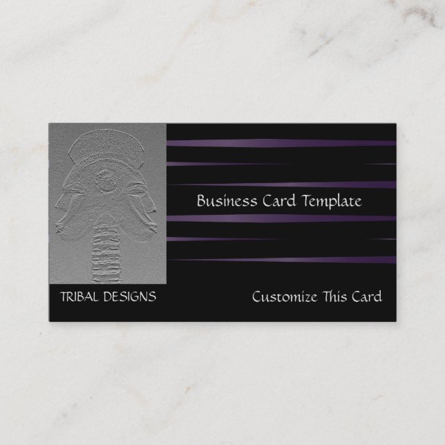 Museum African Mask Tribal Art Business Card (Front)