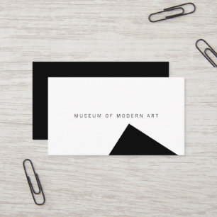 Museum Minimal Angle Front and Solid Back Business Business Card