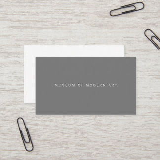 Museum Minimal Centre Front and Back Two Business Business Card